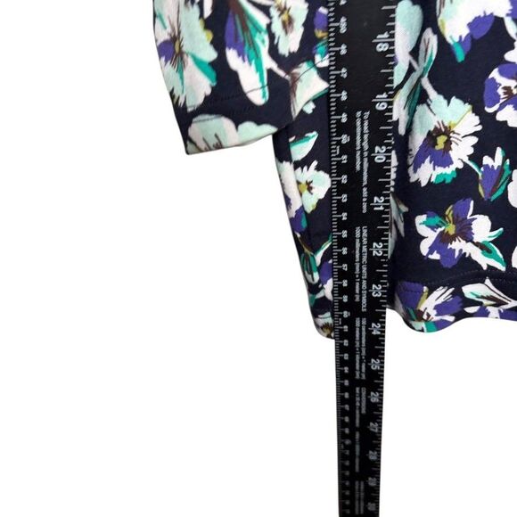 Croft & Barrow T-Shirt Women's Petite XL Boat Neck 3/4 Sleeve Floral Top - Picture 6 of 8